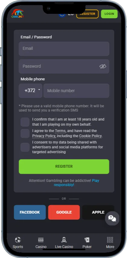 Coolbet-casino-mobile-SignUp
